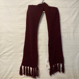 Burgundy Knit Scarf